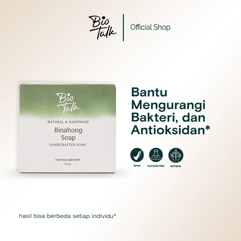 BioTalk Sabun Natural Herbal | Binahong | Kulit Berminyak | 120 gram 0