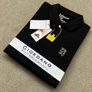 T-Shirt Kerah Polo Grdano Premium Logo Lion Motif Bordir 3D Bahan Pique Diamond Casual Distro Keren untuk Pria dan Wanita