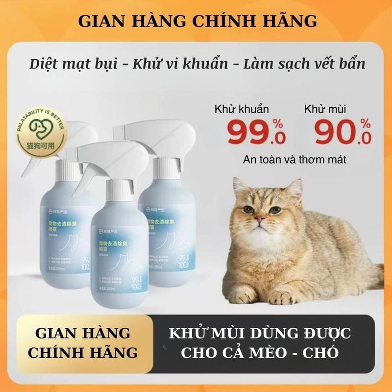 Product Introduction of Xịt Loại Bỏ Mạt, Kháng Khuẩn, Loại Bỏ Vết Nước Tiểu, Khử Mùi Cho Chó Mèo, Công Thức Thực Vật, Loại Bỏ Mùi Hôi 6
