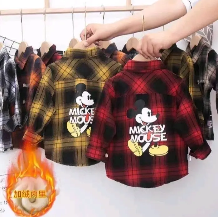 KEMEJA FLANEL KOTAK MICKEY 0