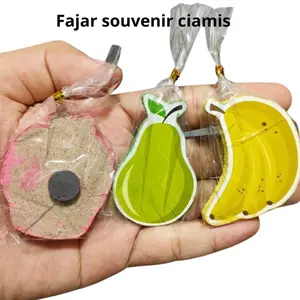 isi 100 pcs Souvenir pernikahan magnet kulkas bentuk buah kemas plastik