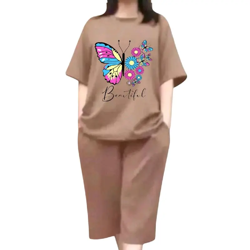 Paket 3 Stelan kulot dewasa pendek celana 7/8 stelan dewasa viral stelan wanita dewasa warna RANDOM Setelan Santai 4