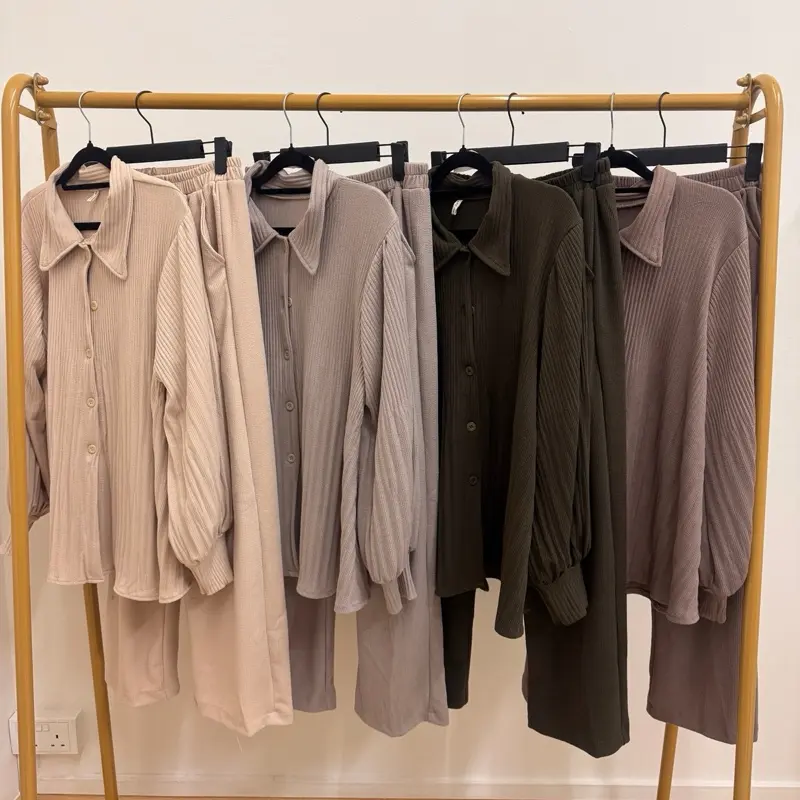 WIN PLEATED PANTS SET (COLLARED)