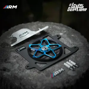 ARM ARUMI PAKETAN TUTUP RADIATOR SPINER BINTANG + COVER LEHER RADIATOR