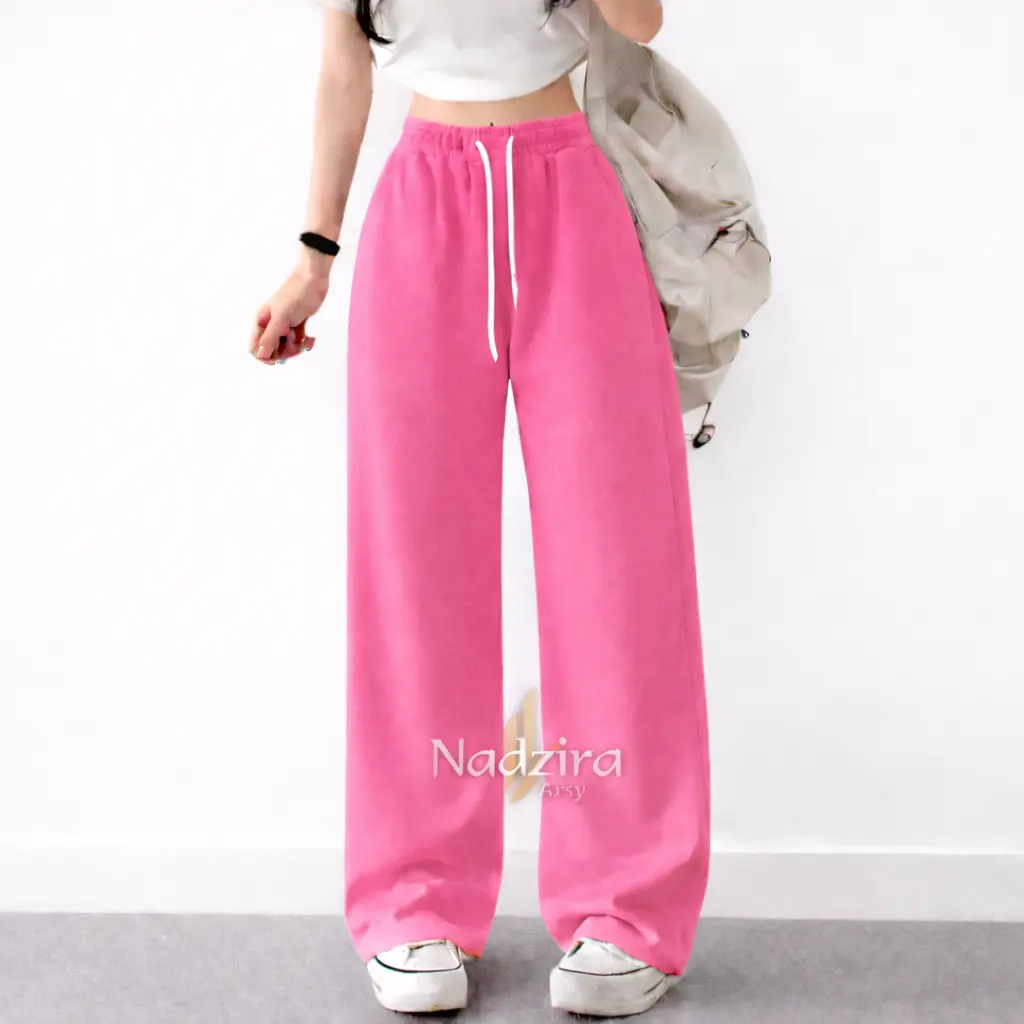 Nadzira - Celana Baggy pants Pria Wanita Kulot Panjang - Sweatpants Loose Highwaist