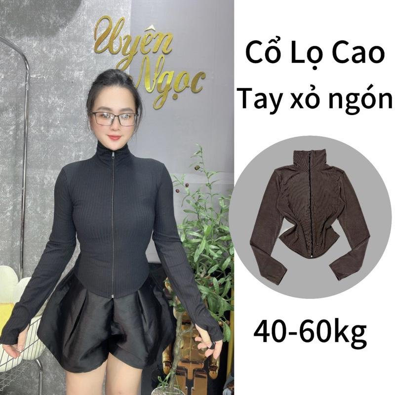LỌ TRƠN Áo Khoác Ủ Kem Mỏng KHÔNG TÚI Cổ Lọ Xỏ Ngón Mã K15 SALE Áo mỏng ủ kem
