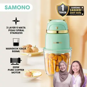(EKSKLUSIF ISCHA INDY) Samono Food Processor Mesin Penghalus Daging dan Sayuran 600 ml [SW-MC600}