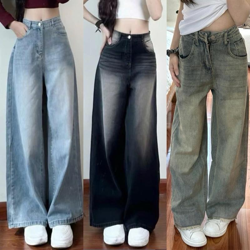 Quần Jeans Ống Rộng Quần Jeans Nữ Dễ Thương Đơn Giản Siêu Sang Cho Chị Em Chuppy 50-100Kg - Q539 Q540 Q547