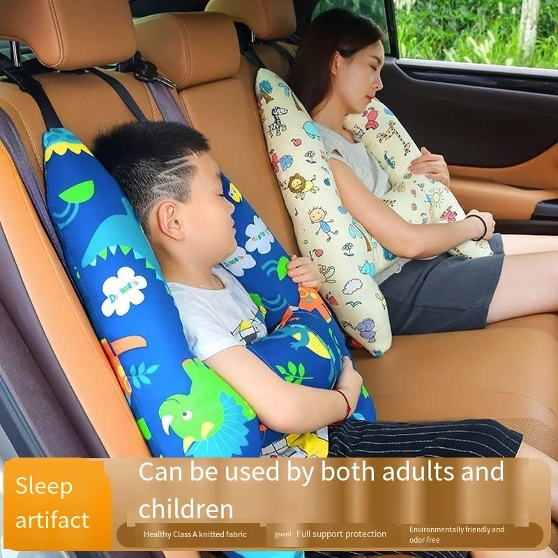 Product Introduction of 2PCS Car Pillows for Kids, Long Travel Neck Pillow, Universal, Cotton + Pearl Cotton, PP Cotton Filler car  pillow 15