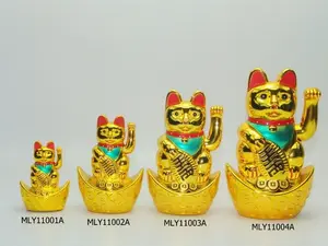 Patung Lucky Cat Kucing Hoki Maneki Neko Yuan Bao Qian