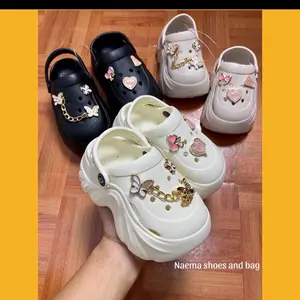 Sandal Baim Rante Anak Perempuan Terbaru Model Baim Variasi Rante Tali Belakang Fleksibel Karet Eva Riber Premium Antislip Antilicin Ceqiu EH98 - Kaki
