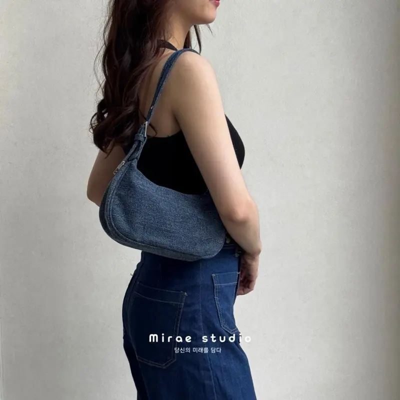 MIN SEO Denim shoulder bag - MIRAE STUDIO 1
