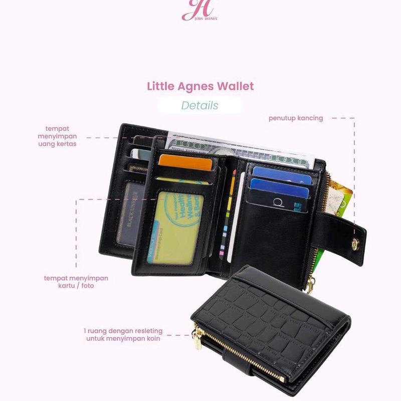 Jims Honey Dompet Wanita LITTLE AGNES Wallet Jimshoney Kartu Kulit 4