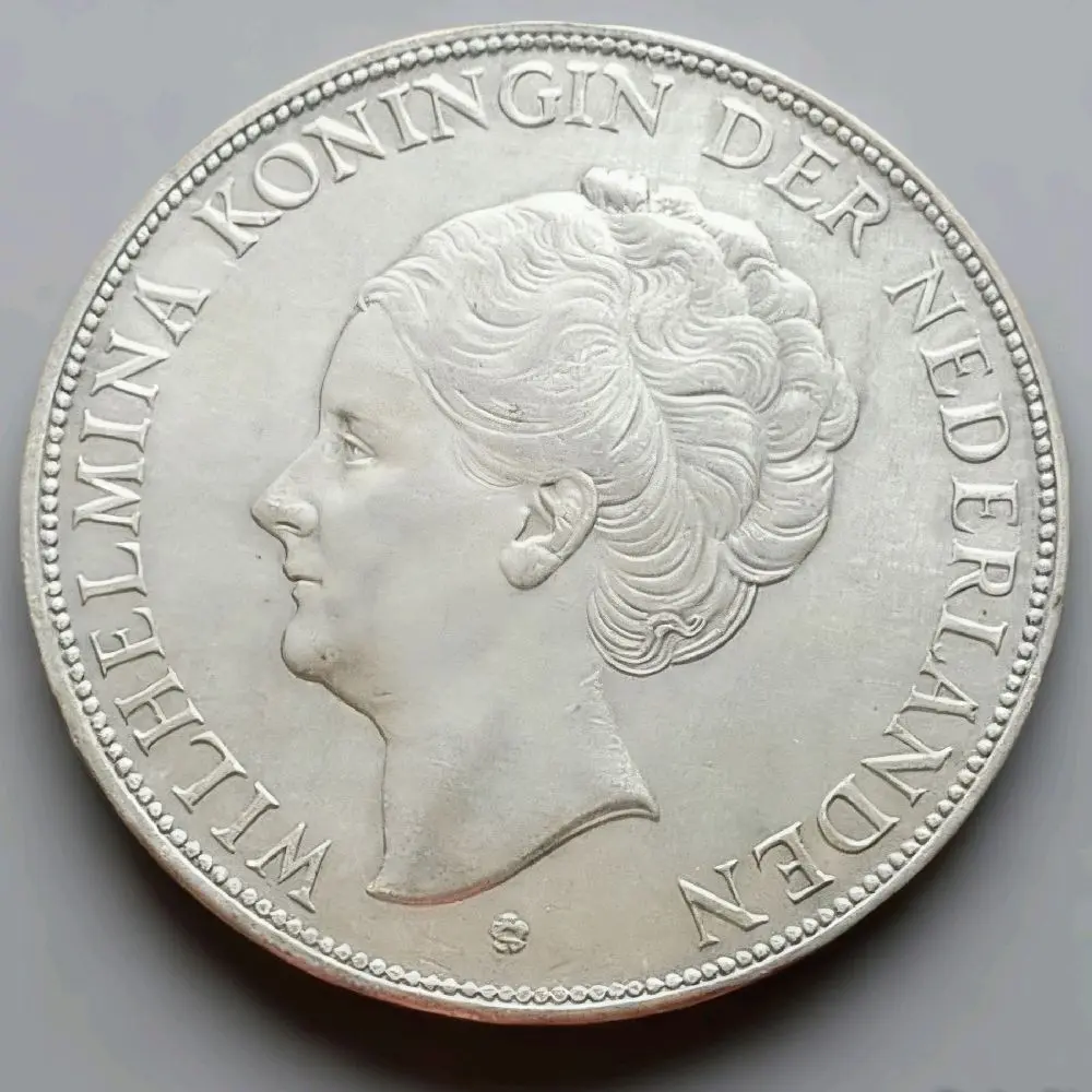 Koin Silver Koin Hindia Belanda Wilhelmina untuk koleksi