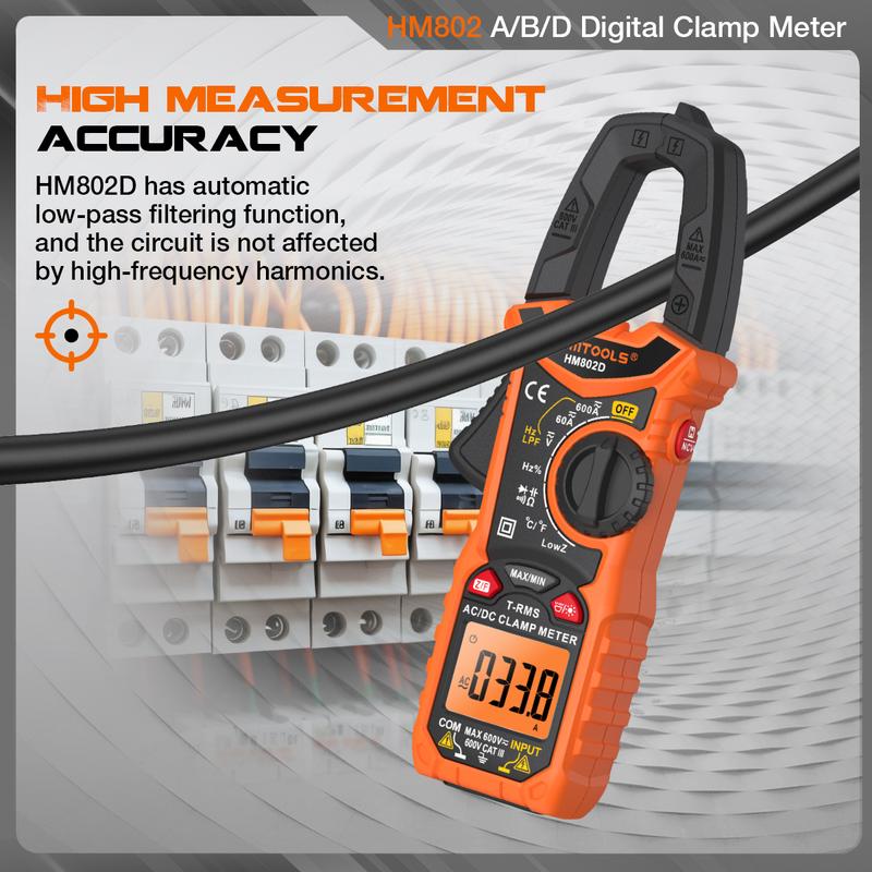 Máy lọc không khí HM802A D Giảm giá 50% Máy đo kẹp kỹ thuật số HABOTEST HT206 600V AC DC 6000 số đếm dòng điện Phạm vi tự động Đồng hồ đo vạn năng Máy kiểm tra điện áp ampe kế 600A Ohm Tính liên tục Hz