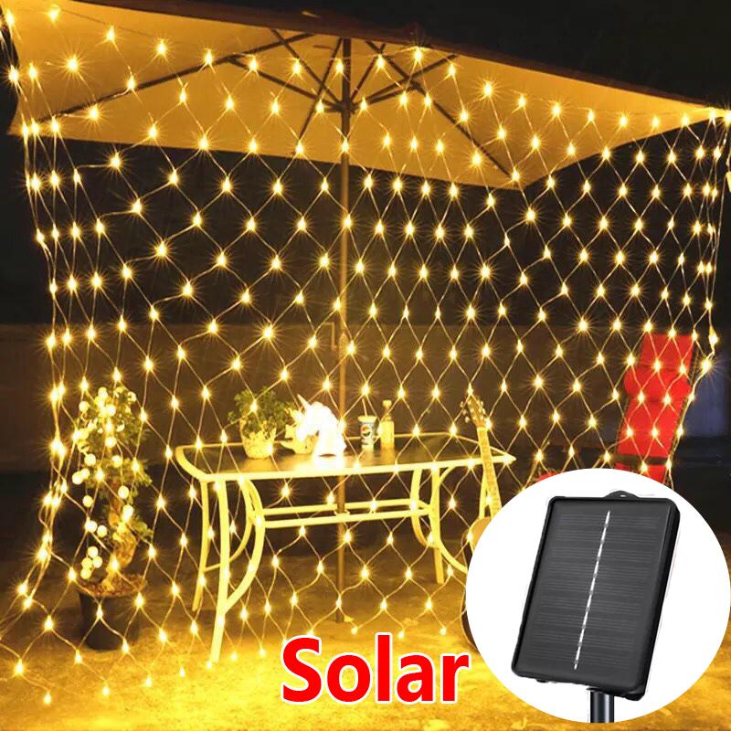 Product Introduction of ไฟตาข่ายพลังงานแสงอาทิตย์ กันน้ำ ไฟม่านรูปดาว ไฟ LED เหมาะสำหรับใช้กลางแจ้ง เหมาะสำหรับสวน ต้นคริสต์มาส และตกแต่งเทศกาล 192 / 80led 20