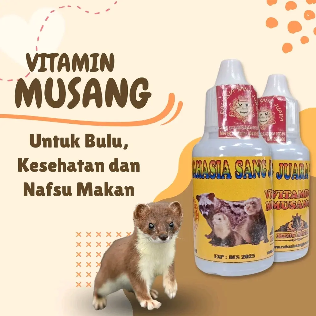 RSJ VITAMIN MUSANG PANDAN MENAMBAH NAFSU MAKAN DAN TAMBAH GEMUK OBES MUZAIK BULAN RASE