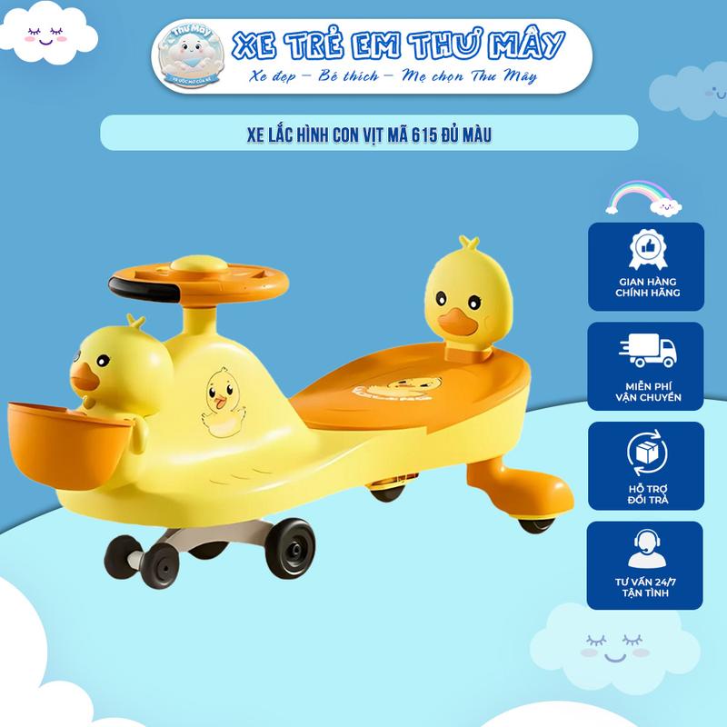 Xe lắc VỊT mã 615-ABS đủ màu cho bé chòi cao su 6 tháng gái gọn gấp đạp thú nhún balance bike bắp ngô tuổi 3 em trẻ hello kitty 1 thỏ bảy hạt đậu lung nhỏ 2 thăng bằng ghế lô xích chân người lớn hình dap gai cau truoc loại không ngựa bập bênh khủng long
