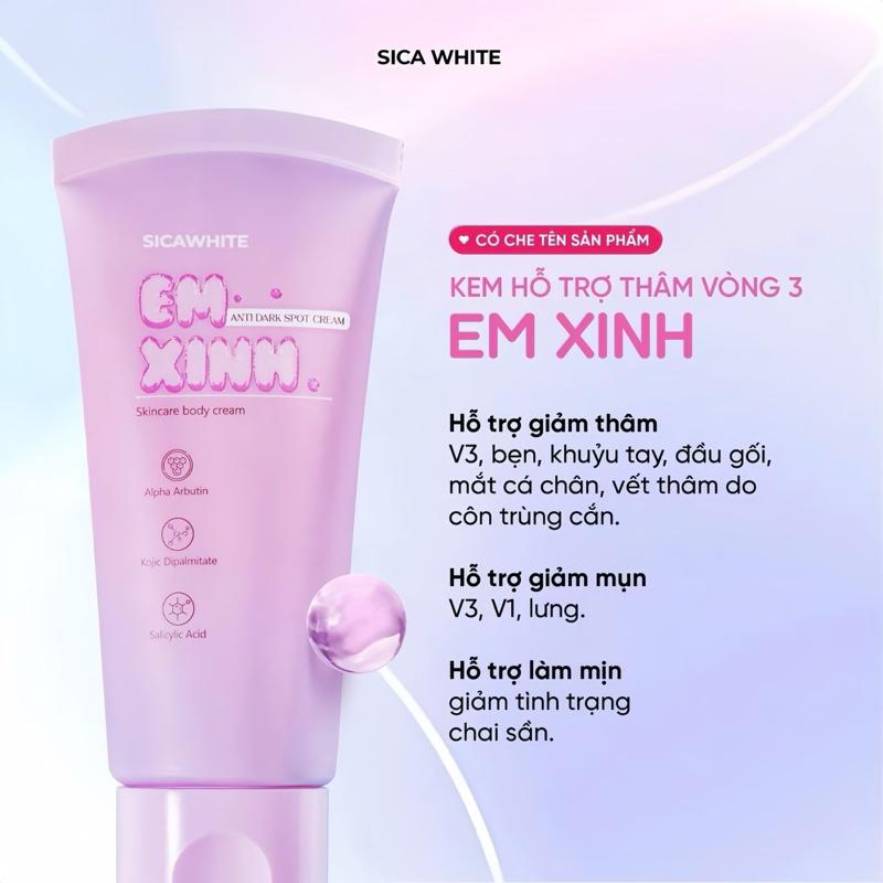  Kem Hỗ Trợ Mờ Thâm V3 Mụn Sần Sùi EM XINH  50gr - Hỗ  Trợ Giảm Sần Giảm Thâm Làm Mềm Mịn Và Sáng Da   Che Tên Sản Phẩm & Free Ship   