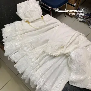 Mukenamewah / Mukena Mahalini / mukena bordir / mukena exlucive / mukena premium / mukena lebaran / mukena mahar Mukenah Putih