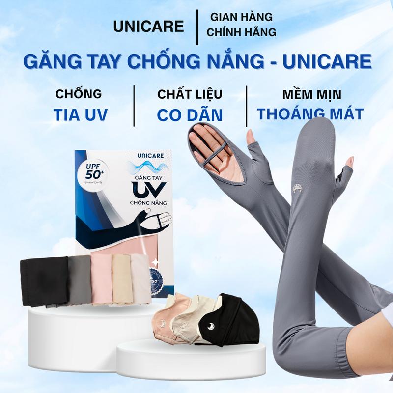 Găng Tay Đi Xe Unicare Chống nắng, Chống Tia UV, UPF 50+ dành cho nam nữ chất thoáng mát có che bàn tay