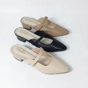 Pacific - Vilie Sendal Selop Mules Wanita Hak 3cm Shoes Sandal Wanita Heels