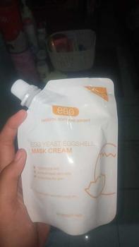 Product Review of EGG YEAST EGGSHELL Mask Cream 100gr Face Masker Cangkang Telur Facial Krim Wajah Peel Off Kulit E.G.G Glam Glow Melembutkan Muka from S**? 0