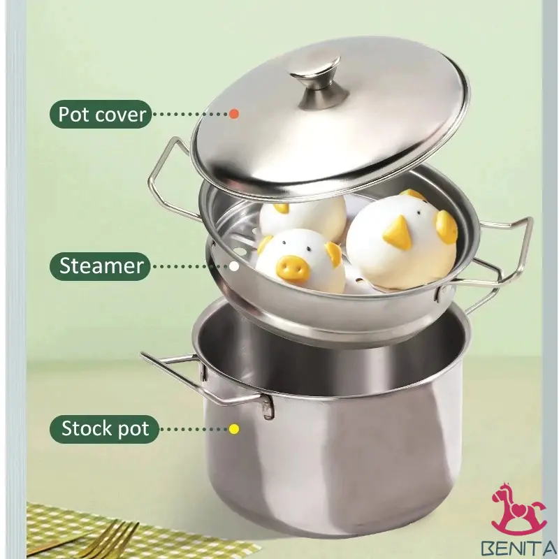 【Ready COD】45/32/24/11 PCS Set Dapur Mini Mainan Masak Pura-pura Anak-anak Mainan Rumah Bermain Edukasi Mainan Memasak Anak-anak Set Peralatan Dapur/Mini Kitchen Kompor Listrik Mainan Anak Perempuan 6