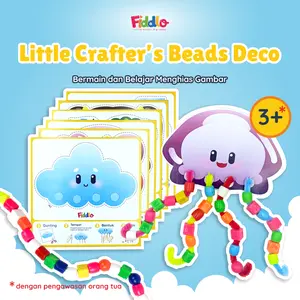 DIY Meronce Mainan Prakarya Gunting Tempel Craft Kit Manik Pipe Cleaner | FIDDLO Crafter's Beads Deco