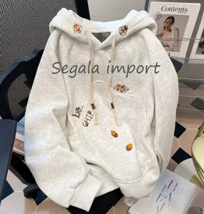 sweater hoddie korean oversize winter chipmunk baju musim dingin premium import