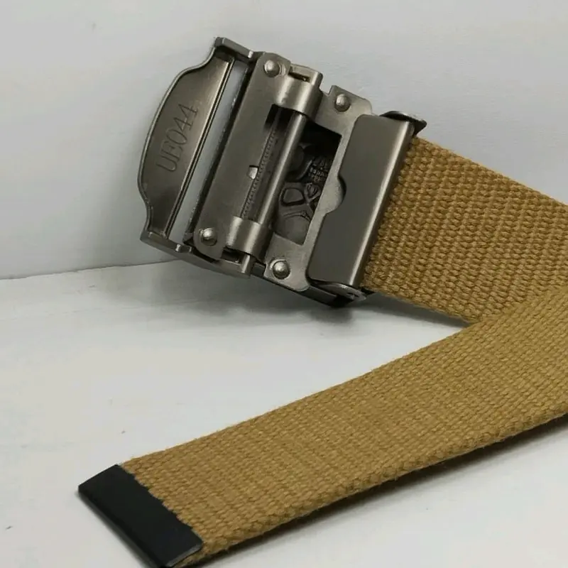 Sabuk ikat pinggang pria tactical KATUN CANVAS kepala besi tebal Premium 16T Model jepit 2