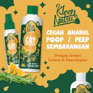 SEMPROTAN ANTI KUCING LIAR KLEENNATSU (GRATIS 100ML) Cat Repellent Spray Aromatic Parfum Obat Cairan TIDAK BERACUN BAHAN ALAMI Pencegah Anabul Bandel Pup Pee Sembarangan Pengusir Hewan Peliharaan Anti Pipis Kencing Berak Not Wiselie Seroxil Racoon