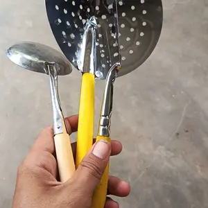 3SET SEROK PENGGORENGAN KECIL/PENIRIS SEROK BAWANG/IRUS SAYUR SEDANG GAGANG KAYU/CENTONG SAYUR/SUTIL KECIL/SPATULA KECIL PEGANGAN KAYU/SEROK/IRUS/SUTIL/SPATULA/SODET MURAH Kitchenware