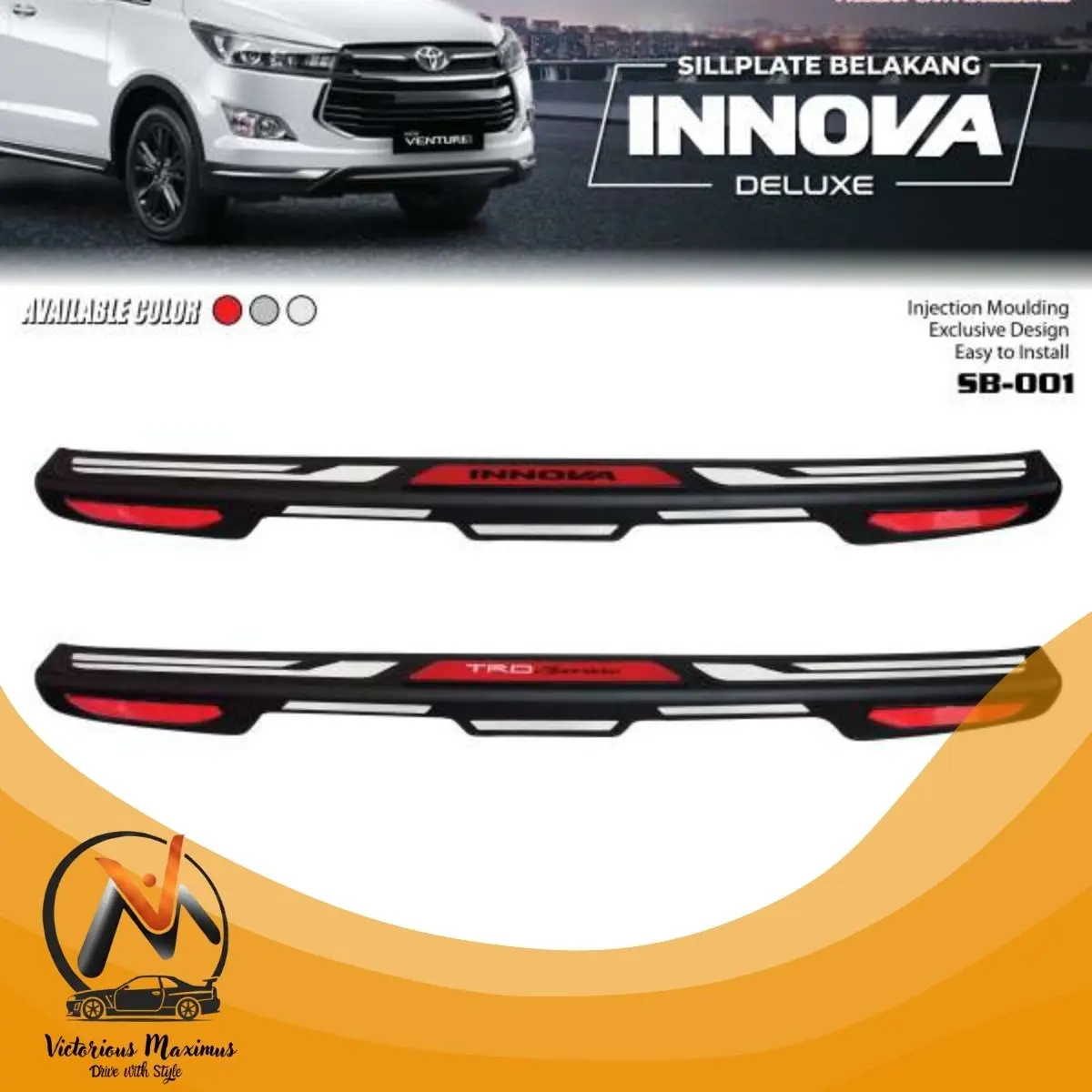 Sill Plate Belakang Innova Reborn 2016-2025 ON Model SPORTY