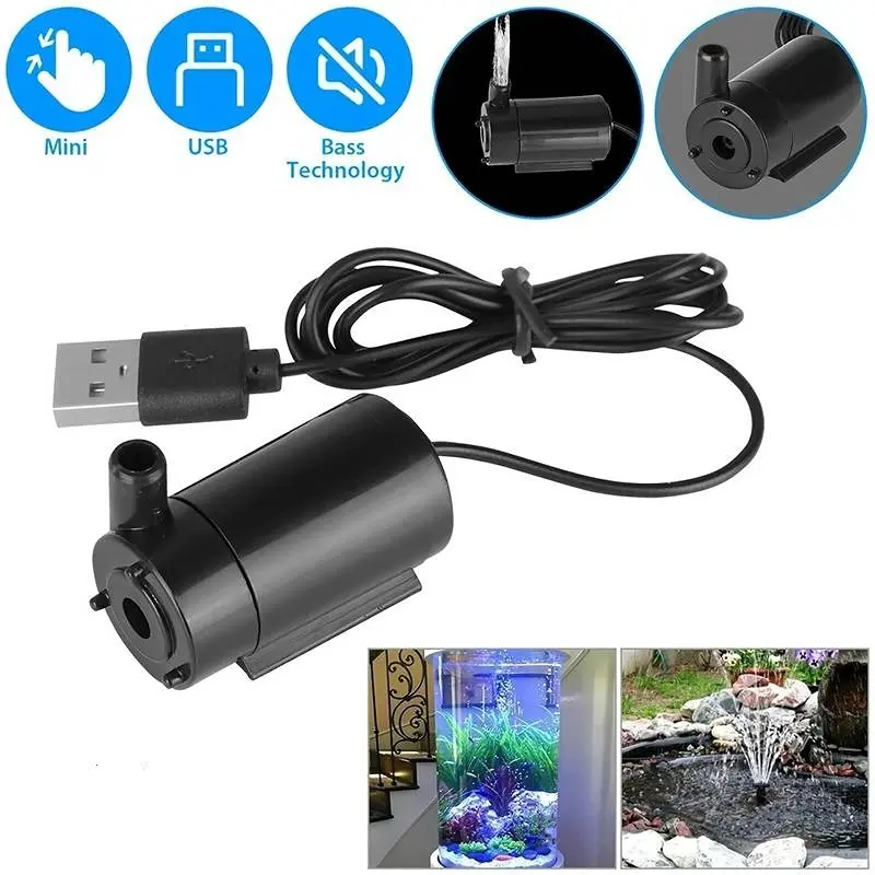 Máy Bơm Chìm Mini Im Lặng Và Điện Áp Thấp, Máy Bơm Nước Siêu Nhỏ Cho Bể Cá