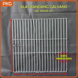 Alas Kandang Besi Galvanis Kotak 40x40 Rakit | Untuk Ayam Doc Bebek Hamster Iguana