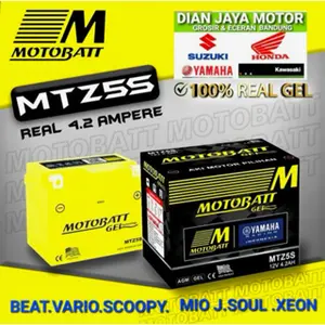 Aki Motobatt Gel Original  MTZ5S MTZ6S MTZ7V MBTX7U MTX5AL MTX3L MTX7D MTX7A MTX9 BEAT VARIO VARIO 125 MIO GRAND SUPRA JUPITER MX VIXION NMAX AEROX XMAX