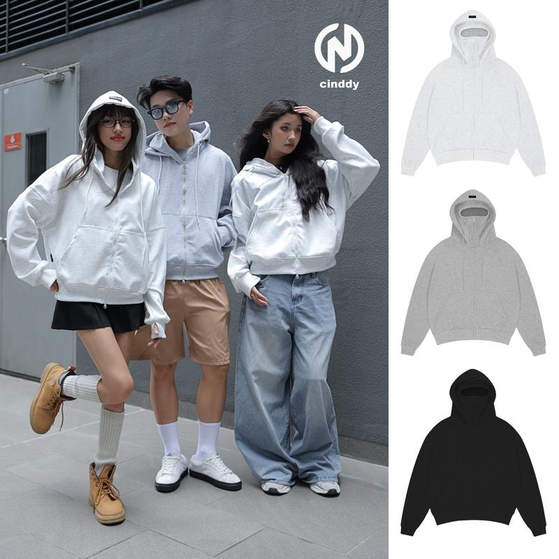 HOODIE BOXY - Áo Khoác Hoodie Boxy Ninja Zip Thecinddy Chống Nắng Thiết Kế Ninja Mũ Trùm Đầu Chống Tia UV Phong Cách Hàn Quốc Unisex HBC010 hoodie boxy hoodie zip chống nắng