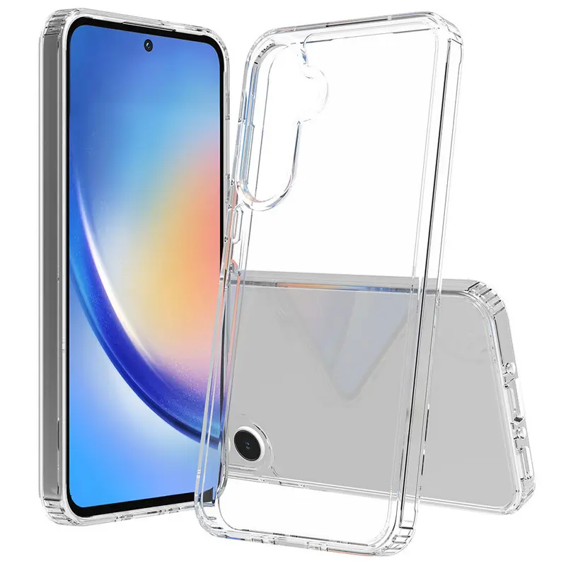 ACRYLIC Clear Case SAM A55 A15 A35 A25 A14 A54 A34 A24 4G 5G Casing Fuze Hybrid Bening Crystal Shockproof 6