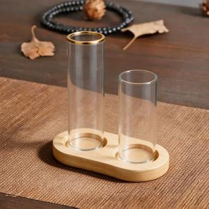 2 in 1 ガラス製香立て（香棒別売り）、取り外し可能な灰受け付き、ホームデコールやルームデコールに最適なインセンスバーナーホルダー
