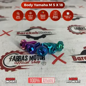 BAUT TITANIUM BODY DEK MOTOR YAMAHA DRAT KASAR GRADE 5