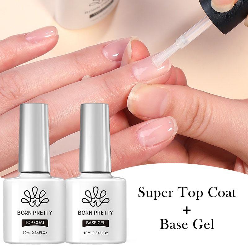 BPOM】BORN PRETTY 10ml Base Gel Super Top Coat UV Nail Gel Polish