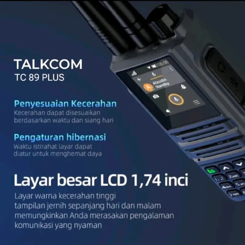 HT hybrid Talkcom TC89 Plus android + Analog walkie talkie 2