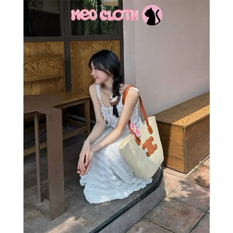 COMBO MŨ VÀ TÚI hình chữ X siêu sang đi biển,đi làm (có tách rời mũ và túi) 3