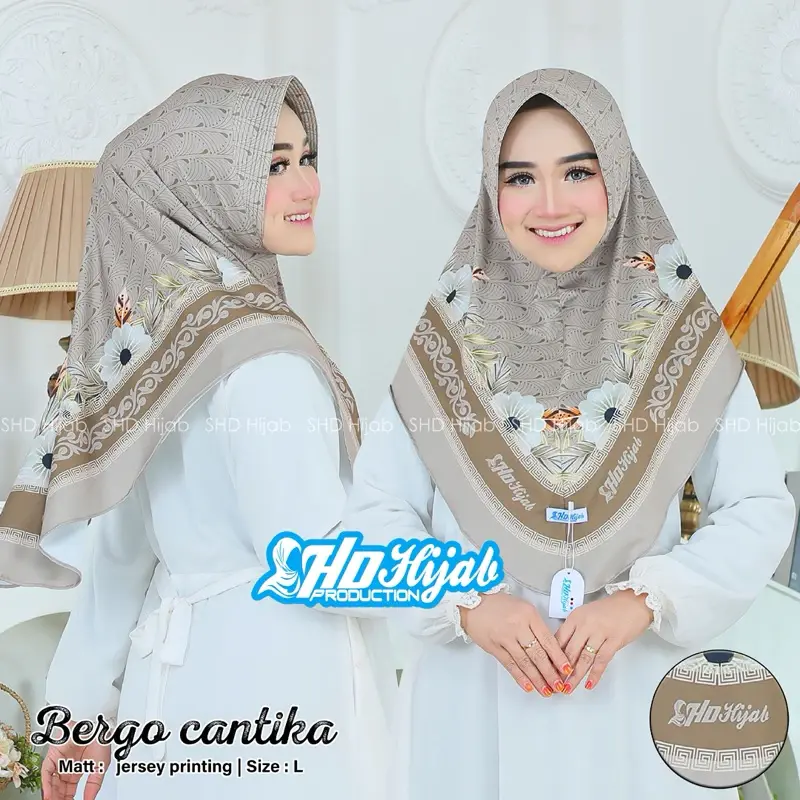 Hijab Bergo Cantika Printing Sublim Terbaru untuk Wanita Muslim