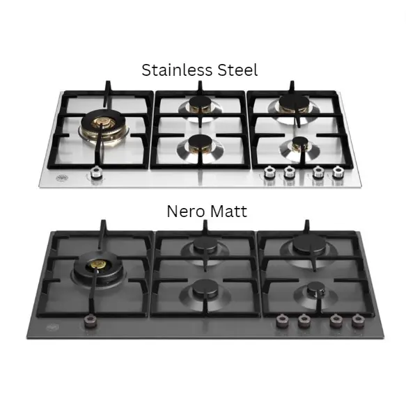 Bertazzoni Professional Series 90 cm Gas hob with lateral dual wok P905LPROX / P905LPRONE