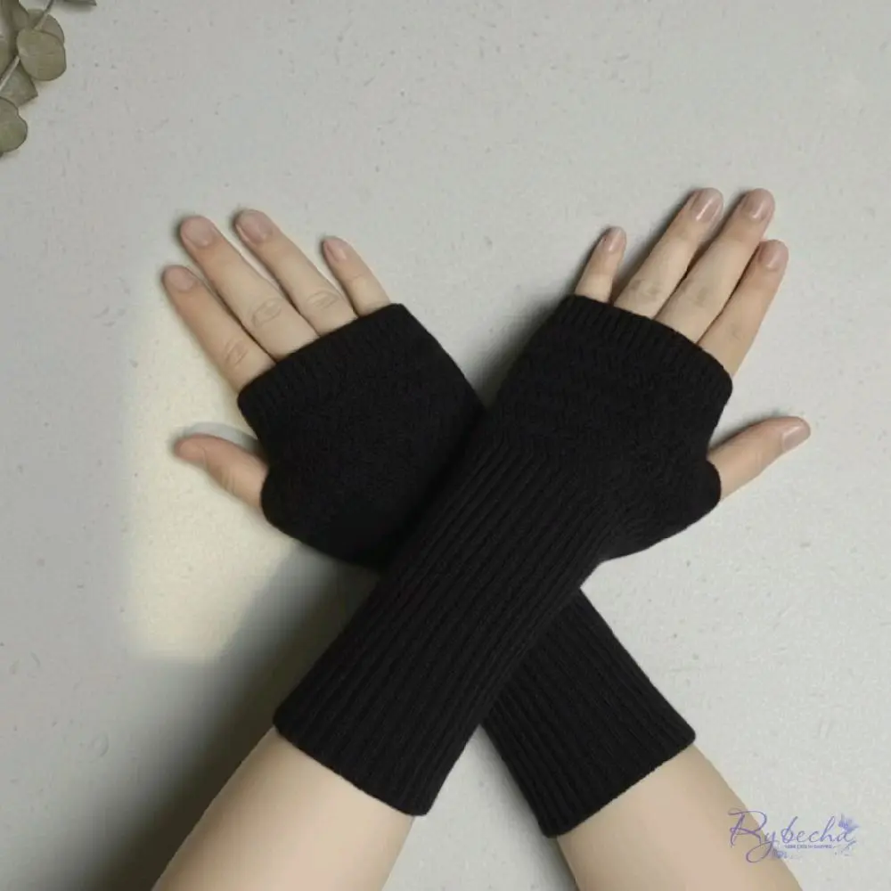 Handsock rajut pendek mangset tangan pendek