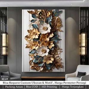 Cetak Wallpaper Stiker Bunga 3d Elegan Wallpaper Dinding Bunga Kekinian Terlaris Wallpaper 3d Murah Terlaris Wallpaper Mewah Hasil Cetak Premium