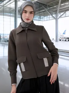 XAVIERA DARK BROWN JACKET -HIjab Mandjha Ivan Gunawan