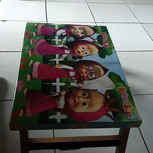 MEJA LIPAT KOPER ANAK MOTIF KARAKTER Furniture meja belajar anak lipat Kayu Plastik
